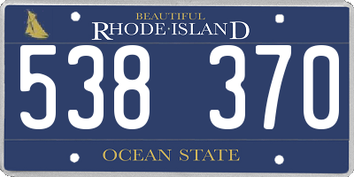 RI license plate 538370