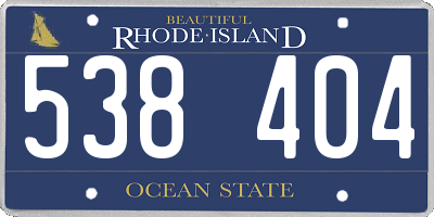RI license plate 538404