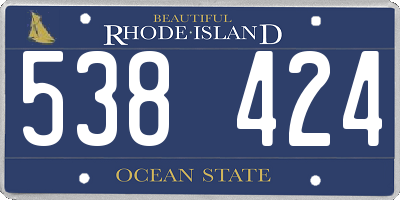 RI license plate 538424