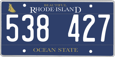 RI license plate 538427