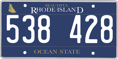 RI license plate 538428