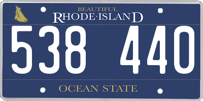 RI license plate 538440