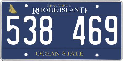 RI license plate 538469