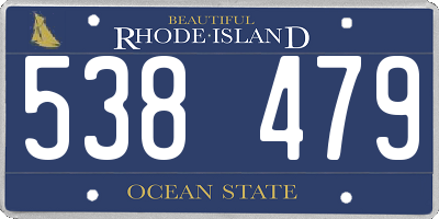 RI license plate 538479