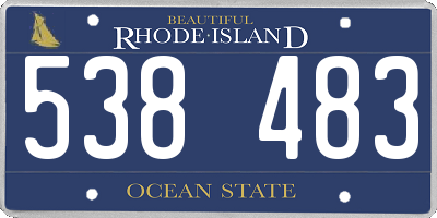 RI license plate 538483
