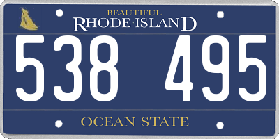 RI license plate 538495