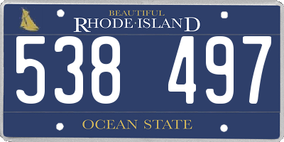 RI license plate 538497