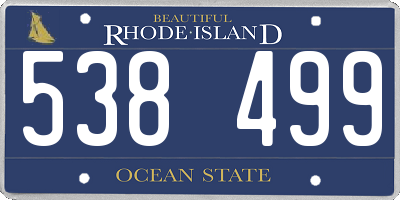 RI license plate 538499