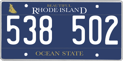 RI license plate 538502