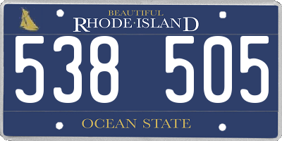 RI license plate 538505