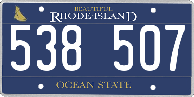 RI license plate 538507
