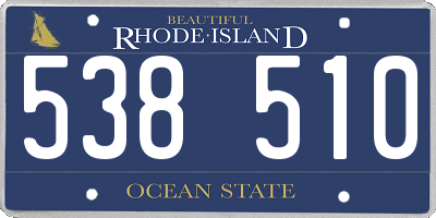 RI license plate 538510