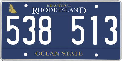 RI license plate 538513