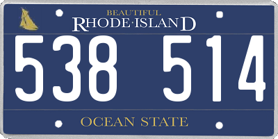 RI license plate 538514