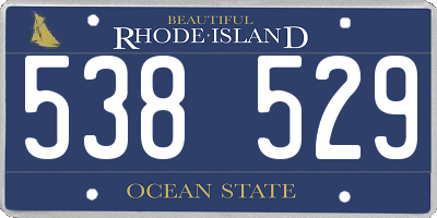 RI license plate 538529