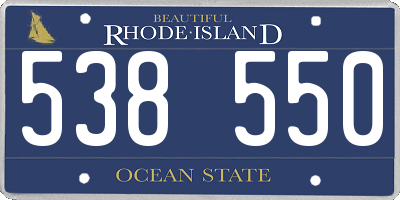 RI license plate 538550