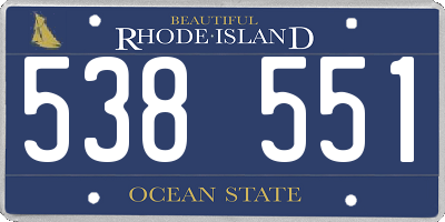 RI license plate 538551