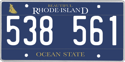 RI license plate 538561