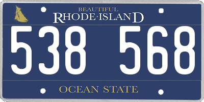 RI license plate 538568