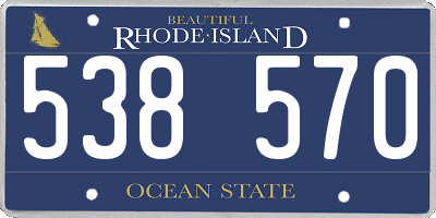 RI license plate 538570