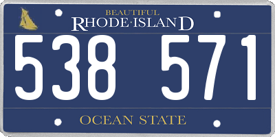 RI license plate 538571