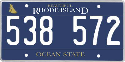 RI license plate 538572