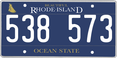 RI license plate 538573