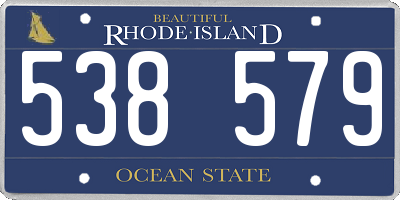 RI license plate 538579