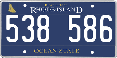 RI license plate 538586