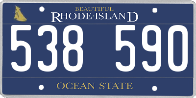 RI license plate 538590