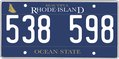 RI license plate 538598