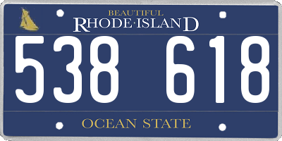 RI license plate 538618