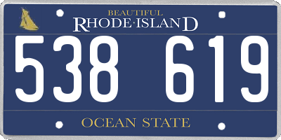 RI license plate 538619