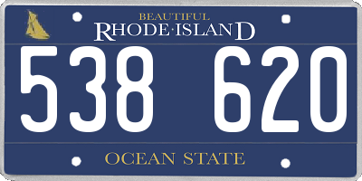 RI license plate 538620