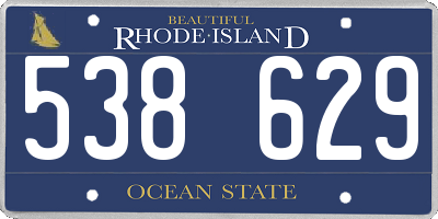 RI license plate 538629