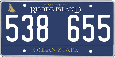 RI license plate 538655