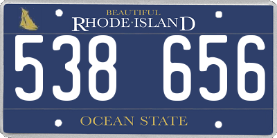 RI license plate 538656