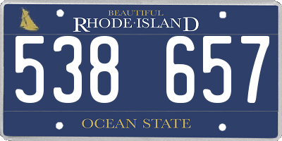 RI license plate 538657