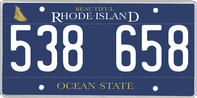 RI license plate 538658