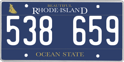 RI license plate 538659