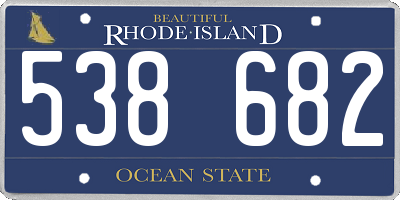 RI license plate 538682