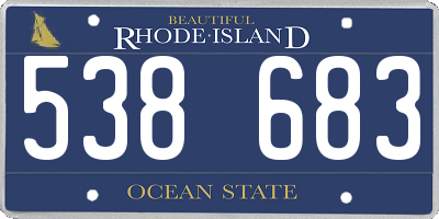 RI license plate 538683