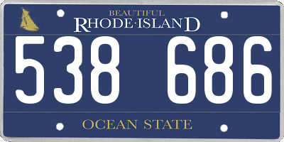 RI license plate 538686