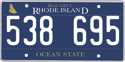 RI license plate 538695