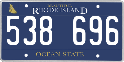 RI license plate 538696