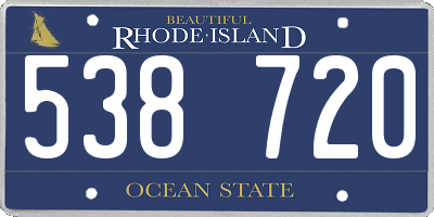 RI license plate 538720