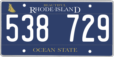 RI license plate 538729