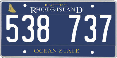 RI license plate 538737