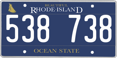 RI license plate 538738