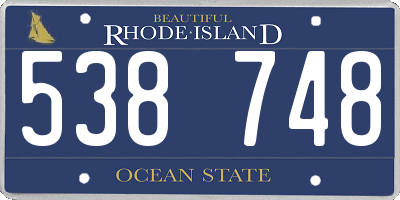 RI license plate 538748
